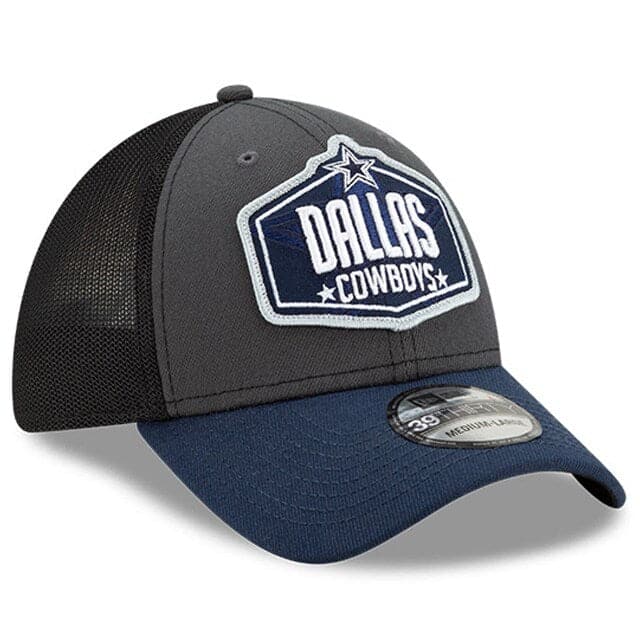 New Era Caps Dallas Cowboys New Era 2021 NFL Draft 39THIRTY Flex Fit Curve Hat - Graphite