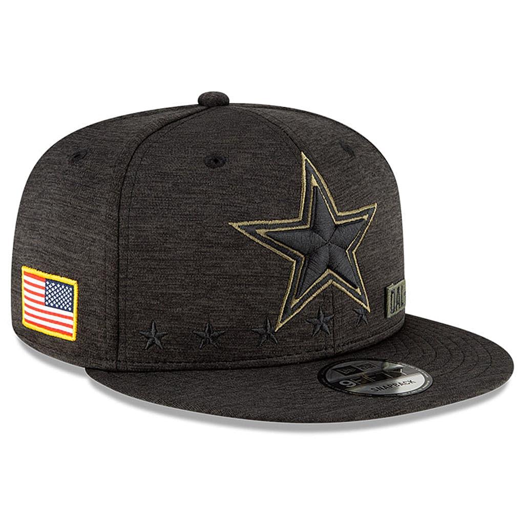 New Era Caps Dallas Cowboys New Era NFL 2020 Salute To Service 9FIFTY Snapback Hat - Black