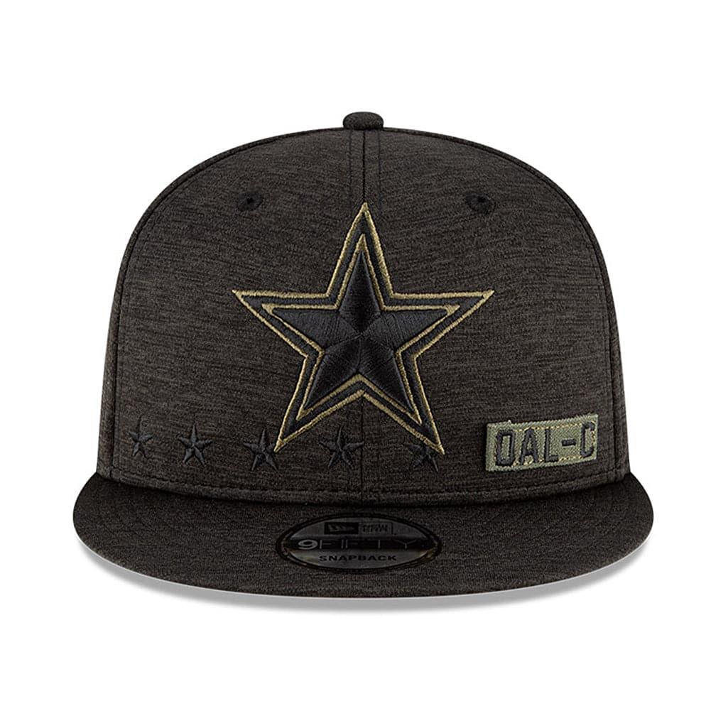 New Era Caps Dallas Cowboys New Era NFL 2020 Salute To Service 9FIFTY Snapback Hat - Black