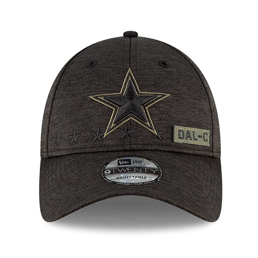 New Era Caps Dallas Cowboys New Era NFL 2020 Salute To Service 9TWENTY Curve Hat - Black