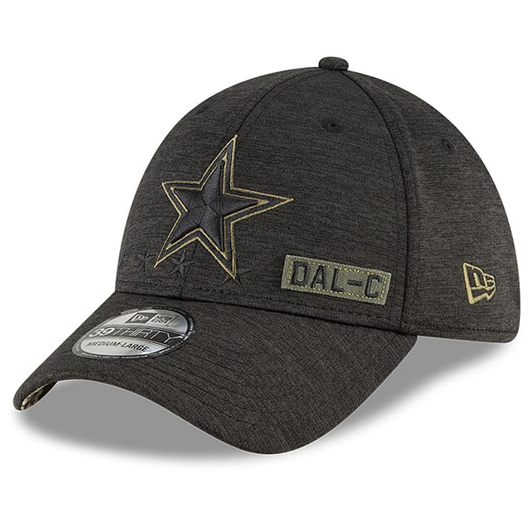 New Era Caps Dallas Cowboys New Era NFL 2020 Sideline 39THIRTY Flex Fit Curve Hat - Black