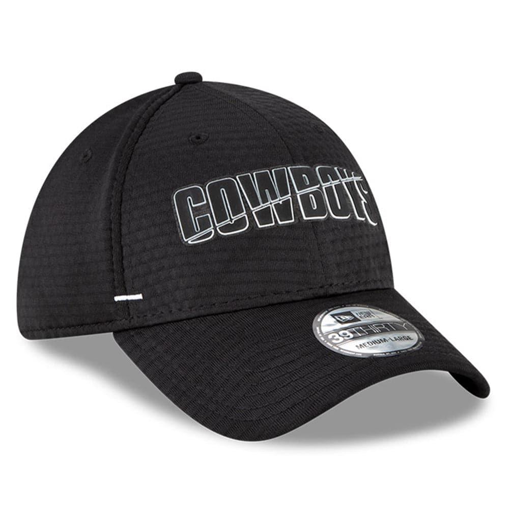 New Era Caps Dallas Cowboys New Era NFL 2020 Summer Sideline 39THIRTY Flex Fit Curve Hat - Black
