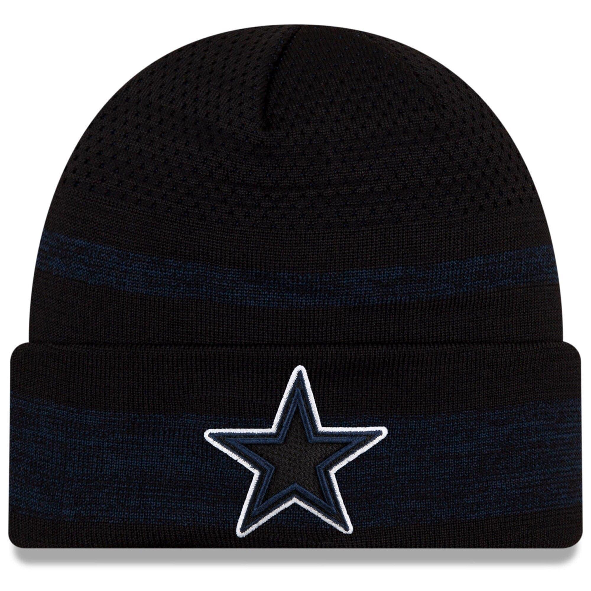 New Era Beanies Dallas Cowboys New Era NFL 2021 Sideline Performance Tech Cuff Beanie - Black