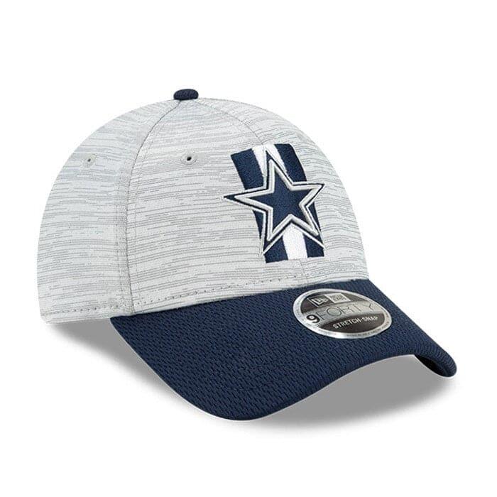 New Era Caps Dallas Cowboys New Era NFL 2021 Training Camp 9FORTY Curve Stretch Snapback Hat - Grey