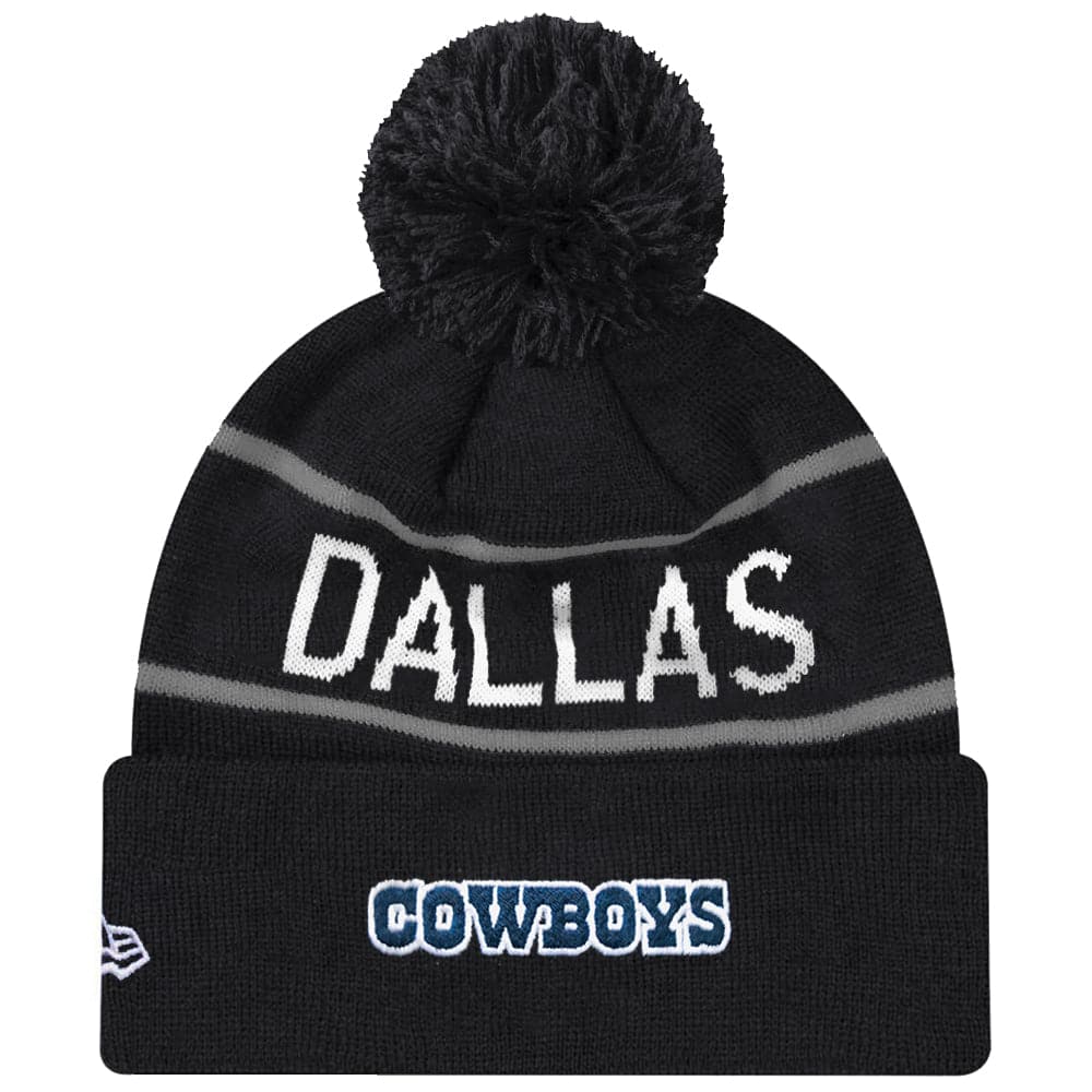 New Era Beanies Dallas Cowboys New Era NFL Grey Stripe Knit Beanie - Black