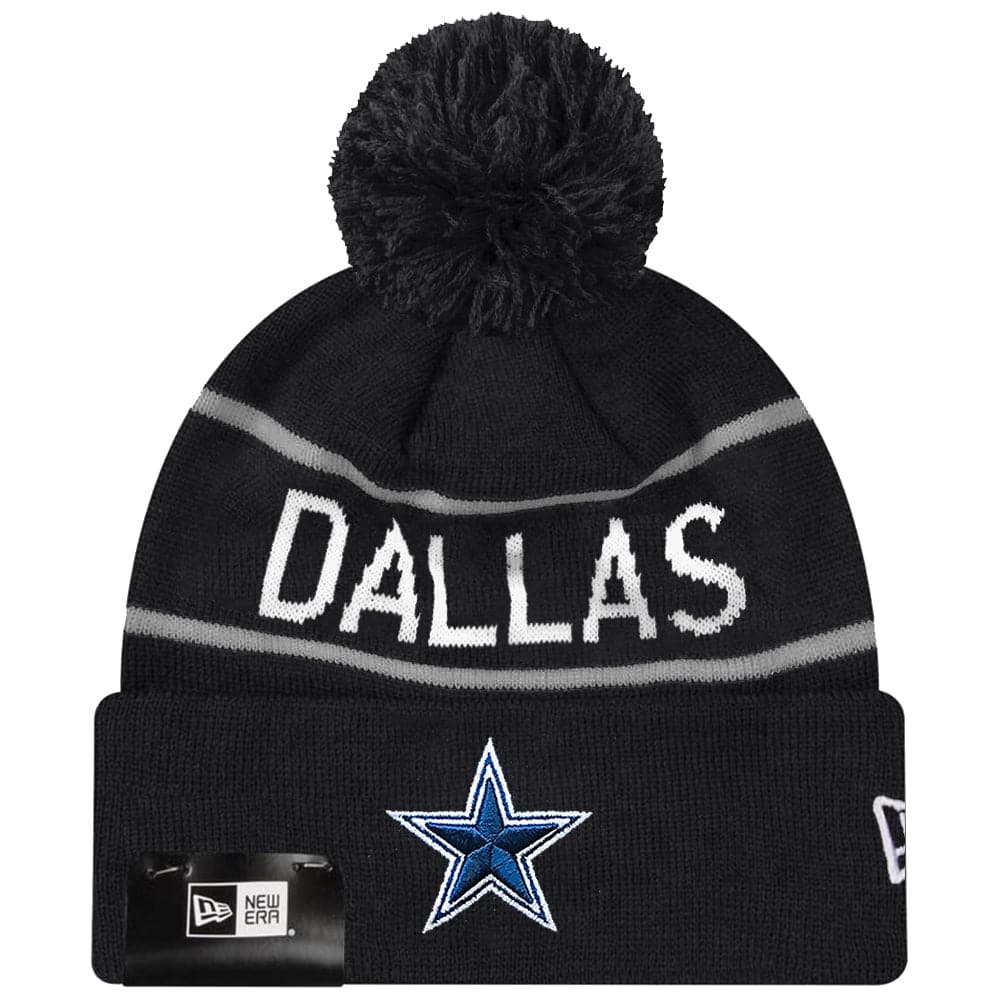 New Era Beanies Dallas Cowboys New Era NFL Grey Stripe Knit Beanie - Black
