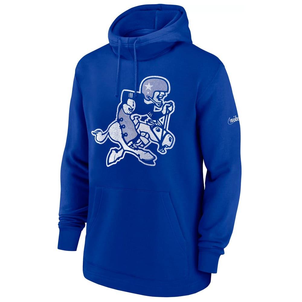 Nike Jumpers Dallas Cowboys Nike NFL Historic Logo Fleece Hoodie Jumper - Blue