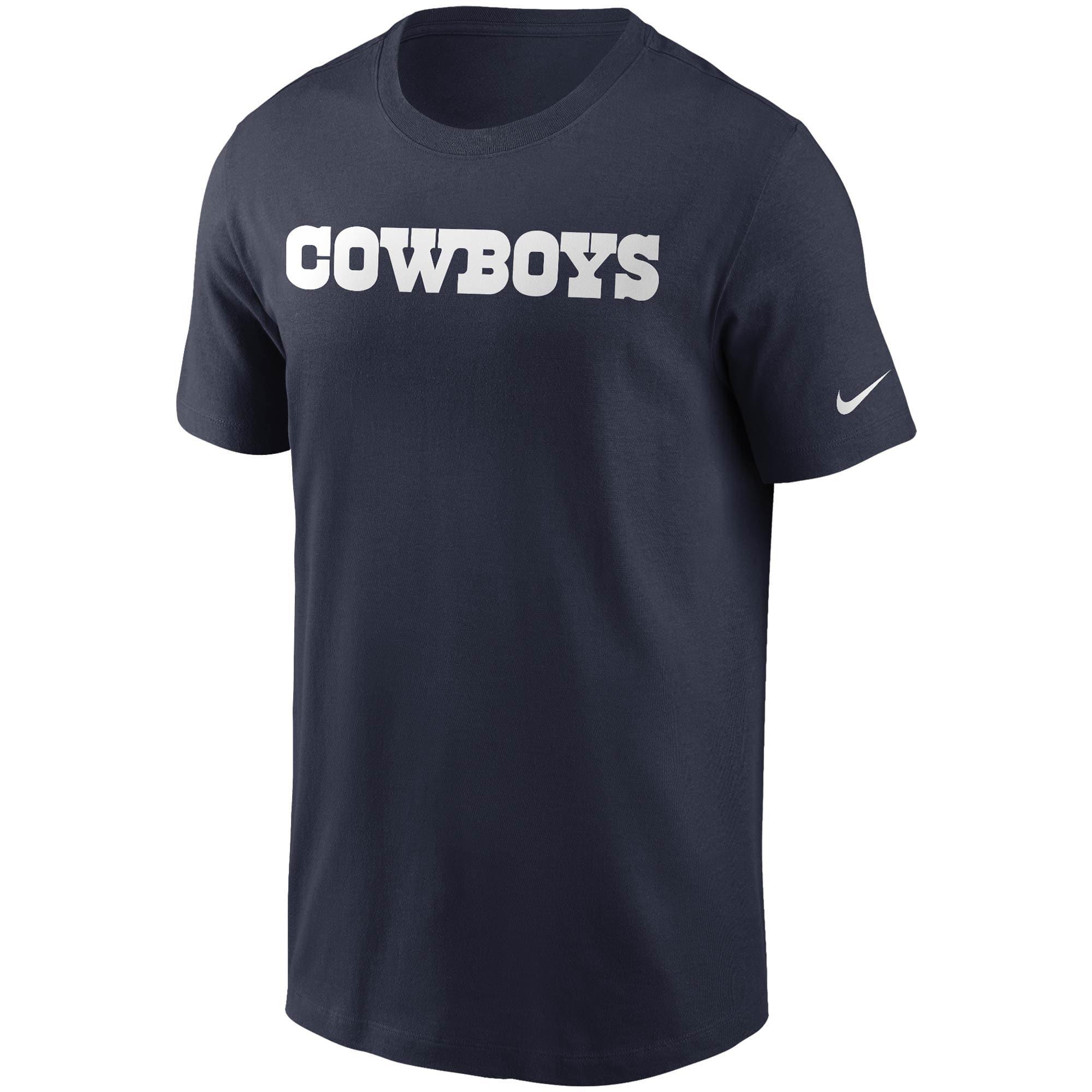 Nike T-Shirts Dallas Cowboys Nike NFL Wordmark Essential T-Shirt - Navy