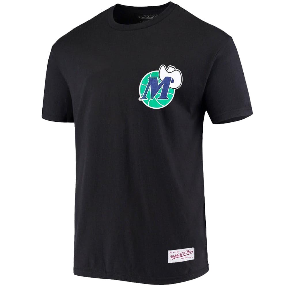 Mitchell And Ness T-Shirts Dallas Mavericks Mitchell & Ness NBA HWC Retro Repeat T-Shirt - Black
