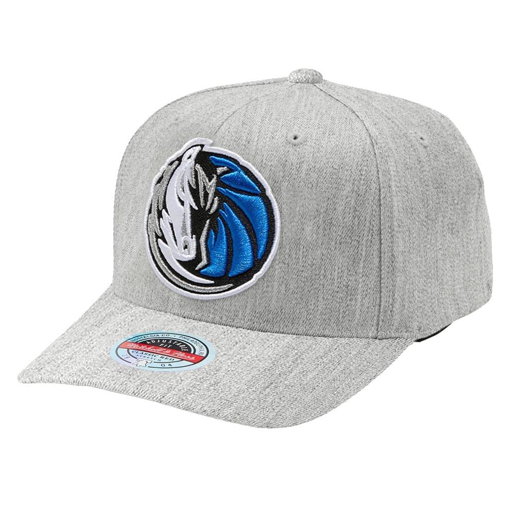 Mitchell And Ness Caps Dallas Mavericks Mitchell & Ness NBA Team Curve Snapback Hat - Heather Grey