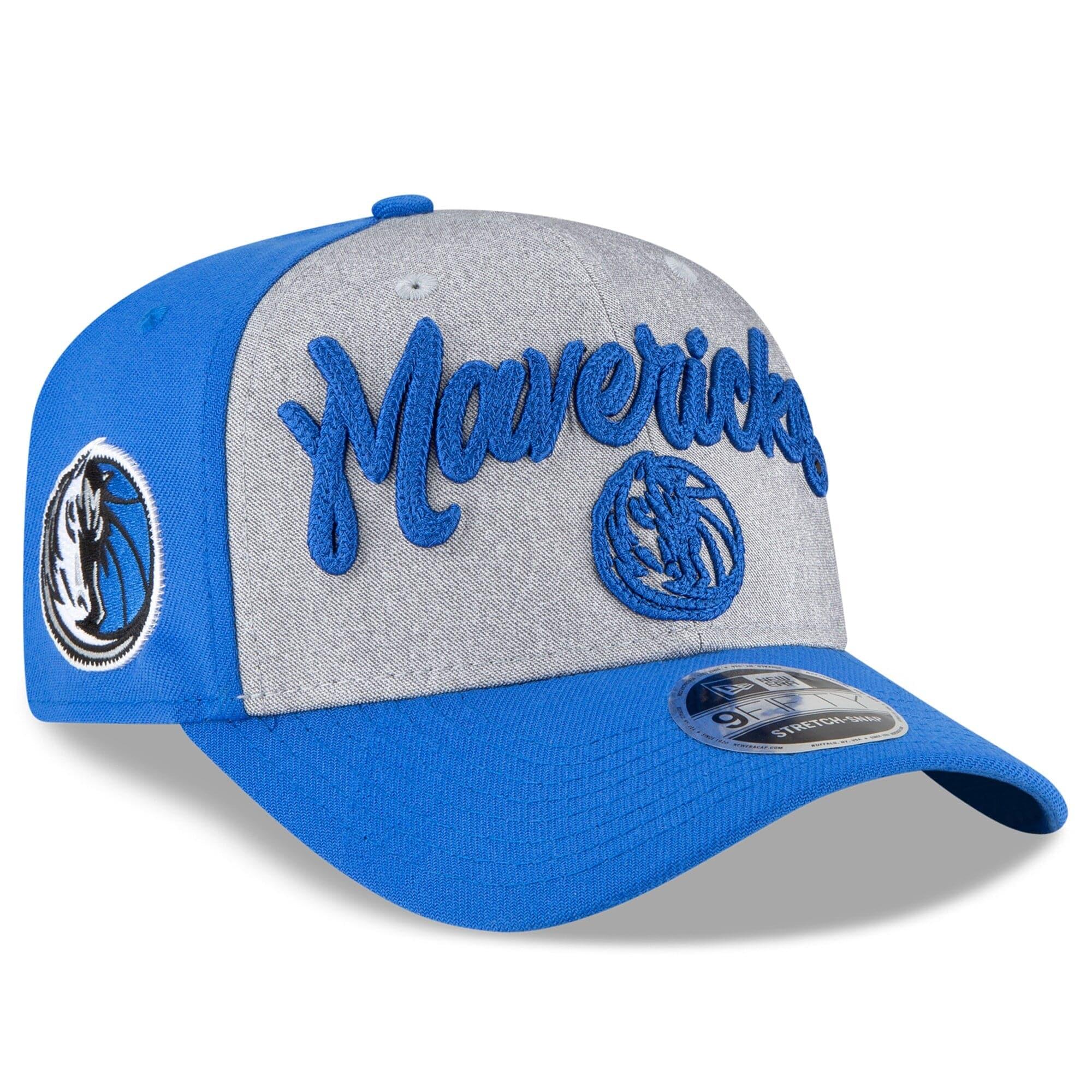 New Era Caps Dallas Mavericks New Era NBA 2020 Draft Stretch-Snap 9FIFTY Curved Snapback Hat - Blue