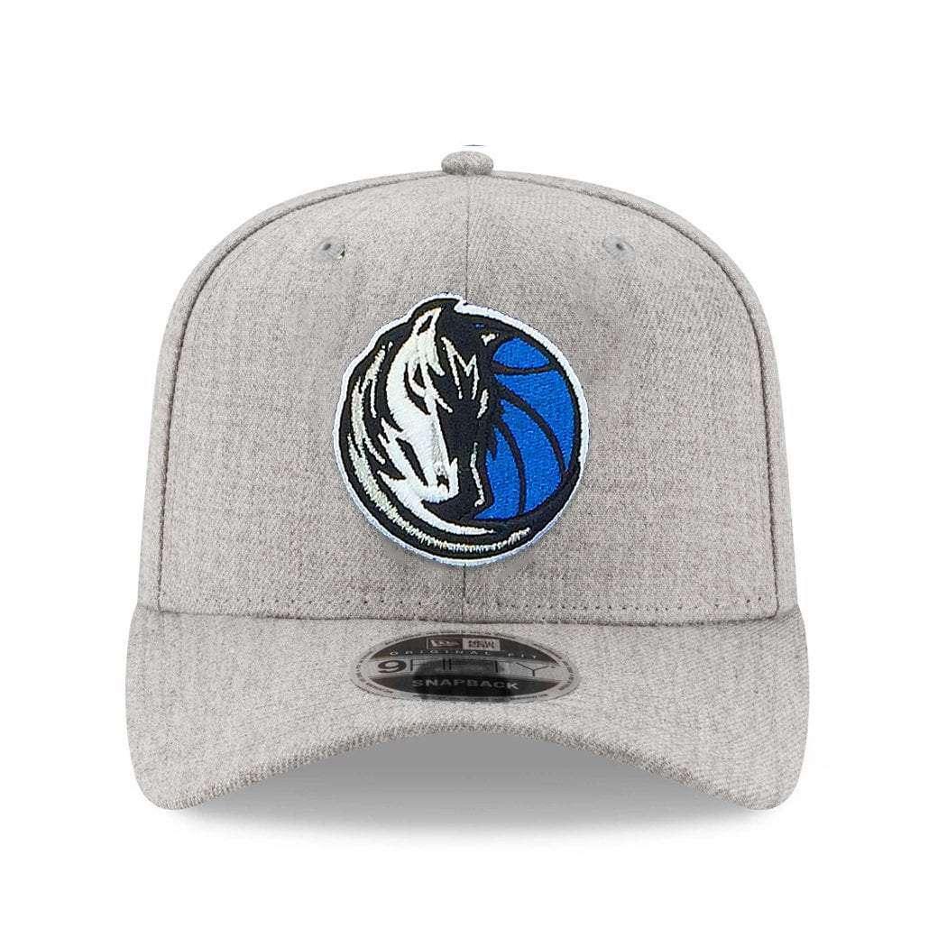 New Era Caps Dallas Mavericks New Era NBA Heather Drop 9FIFTY Pre-Curved Snapback Hat
