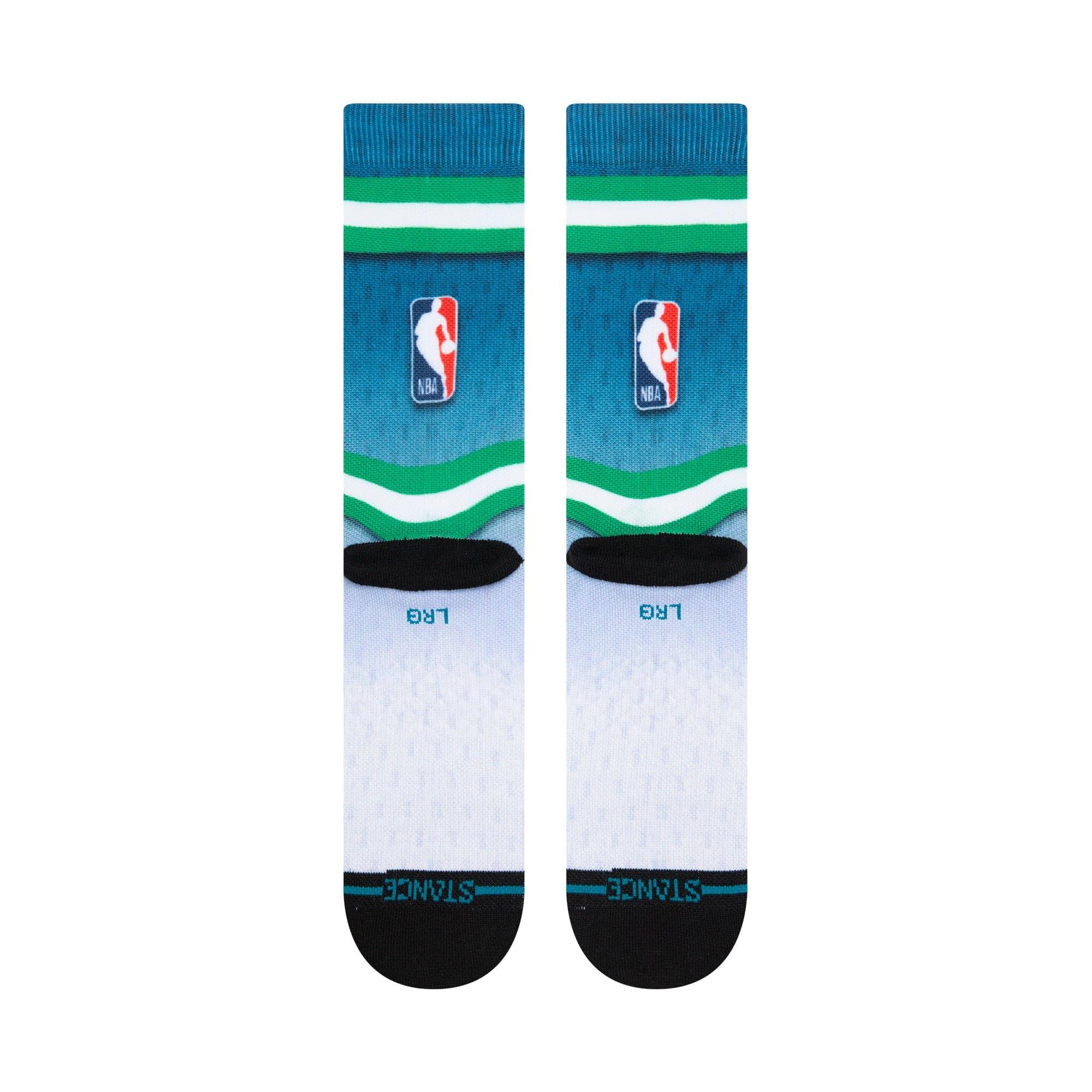 Stance Socks Large (9-12 US) Dallas Mavericks Stance NBA HWC Logo Fader Crew Socks - Blue