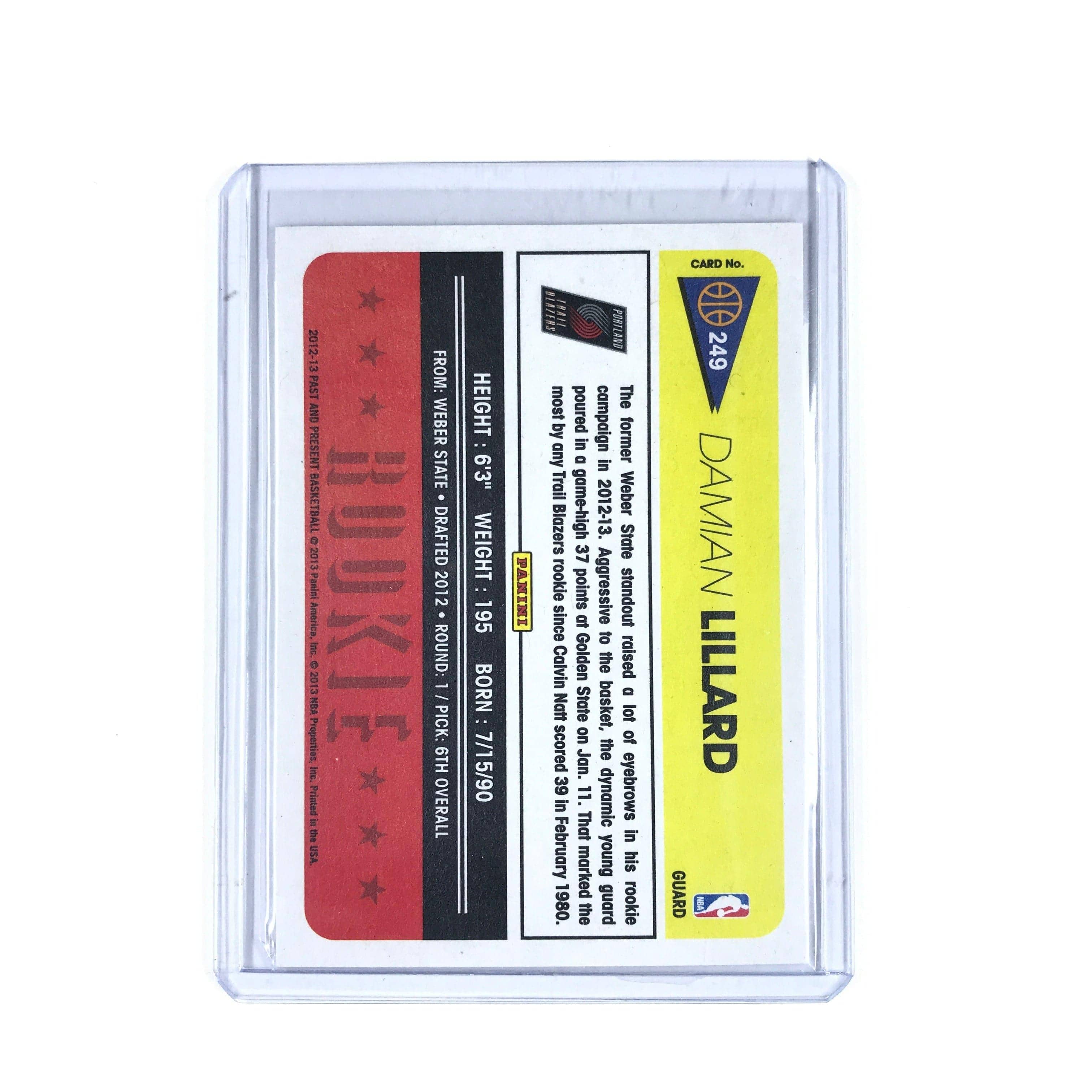 Panini Cards Damian Lillard Portland Trail Blazers 2012-13 Panini Past Present NBA Rookie Card