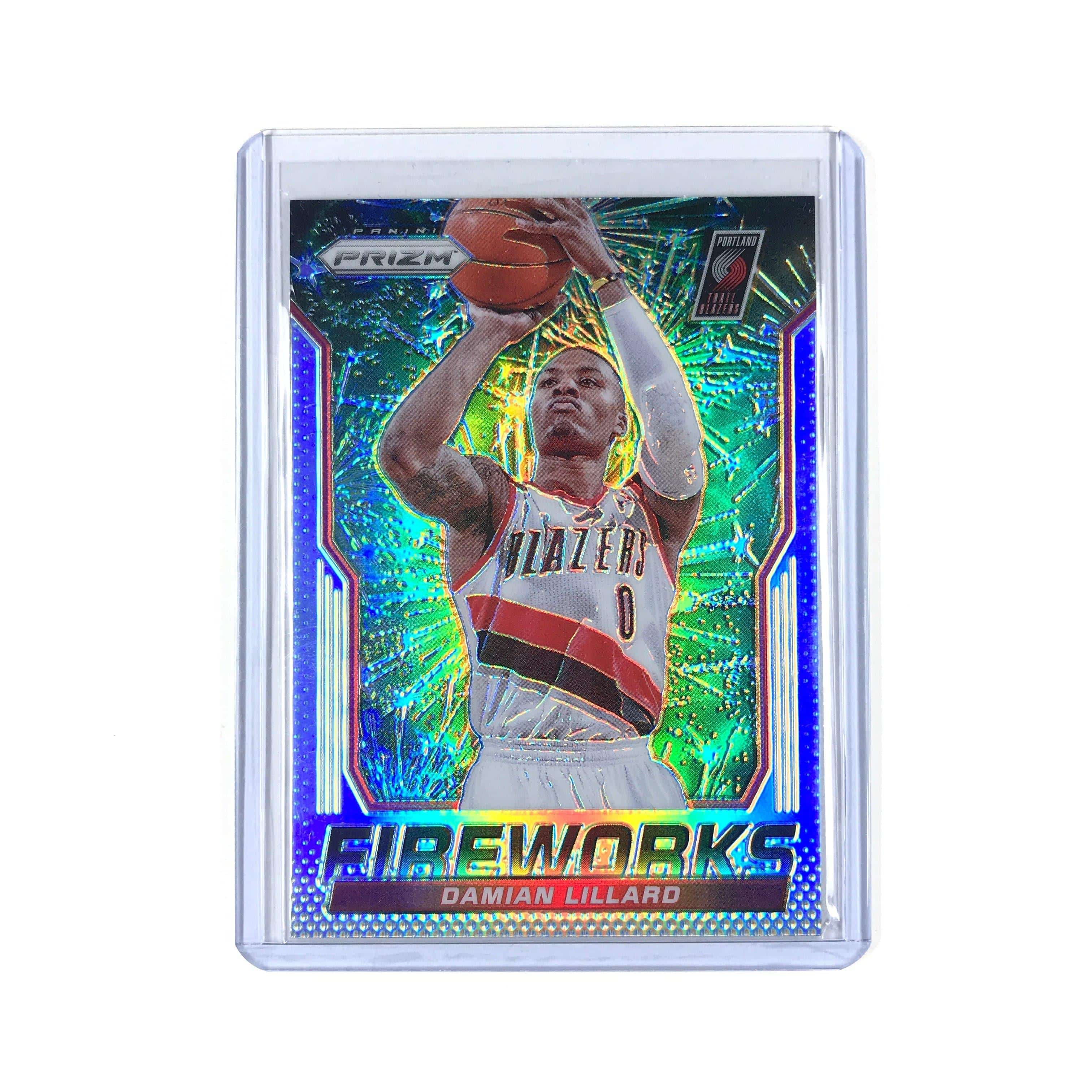 Panini Cards Damian Lillard Portland Trail Blazers 2014-15 Panini Prizm NBA Fireworks Silver Card