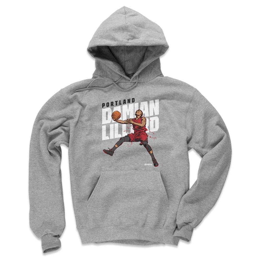 500 Level Jumpers Damian Lillard Portland Trail Blazers 500 Level NBA Layup Hoodie Jumper - Grey