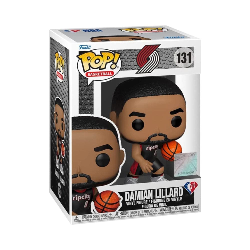 Funko Figures Damian Lillard Portland Trail Blazers Funko NBA 21-22 City Edition Pop Figure - Black