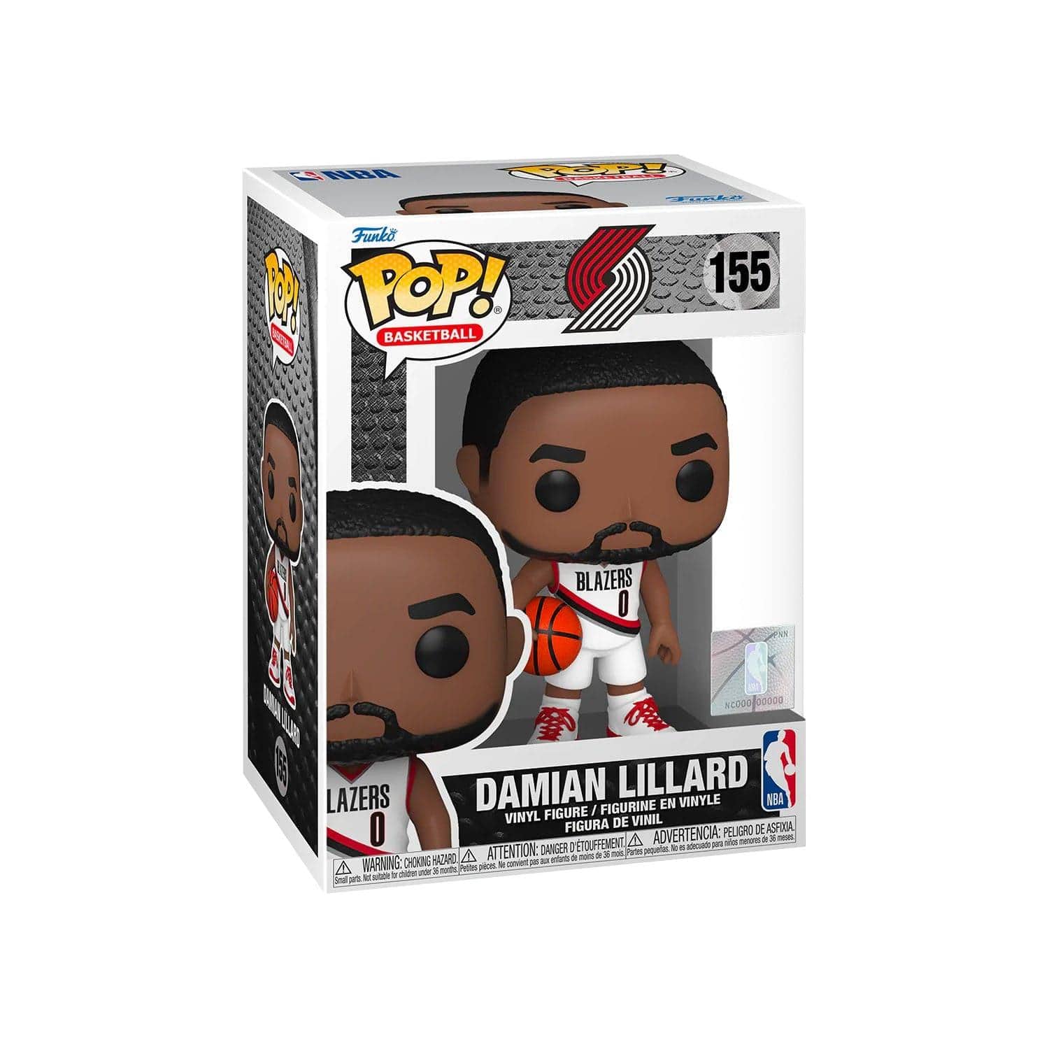 Funko Figures Damian Lillard Portland Trail Blazers Funko NBA Pop 155 3.75" Figure - White