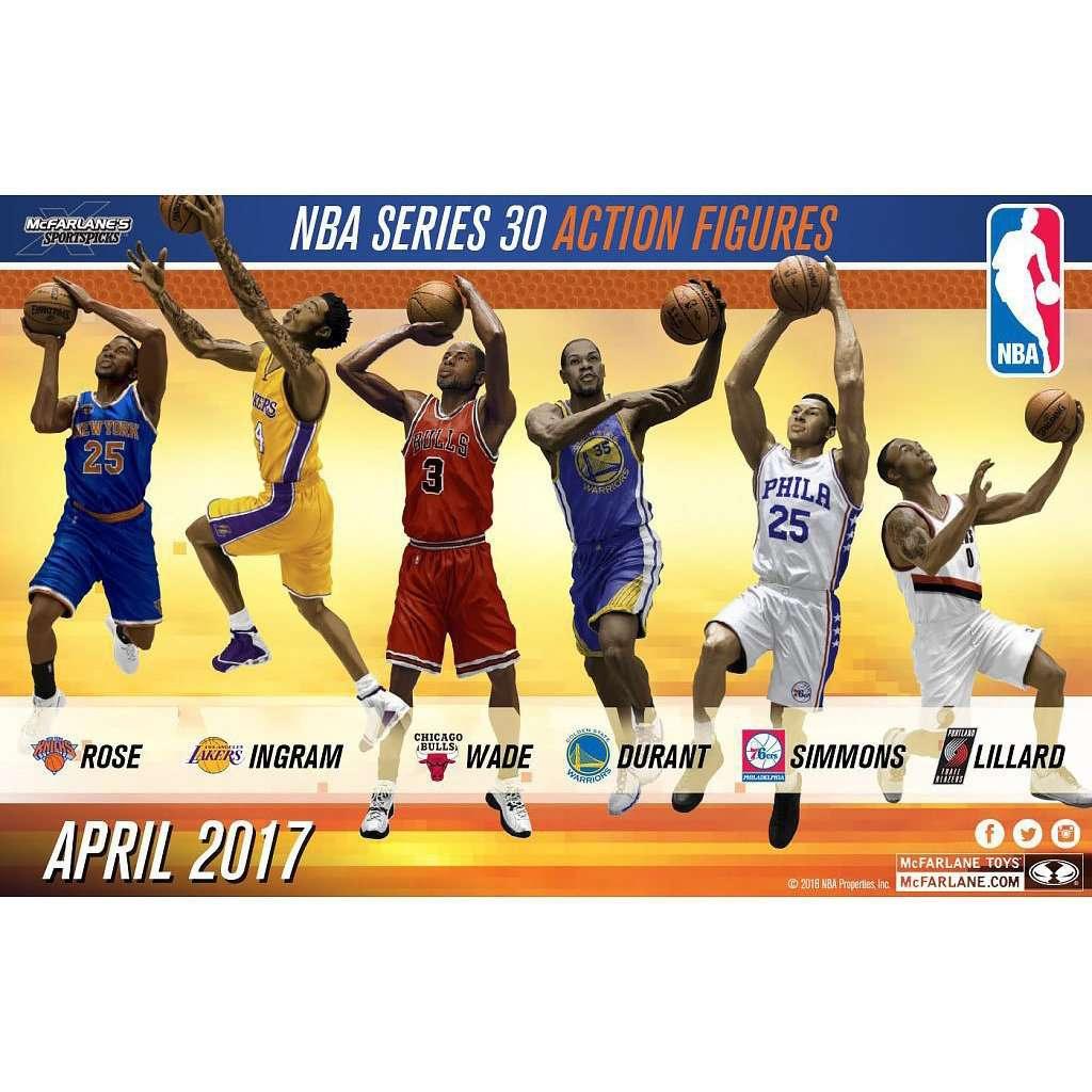 McFarlane Toys Figures Damian Lillard Portland Trail Blazers McFarlane NBA Series 30 7" Figure - White