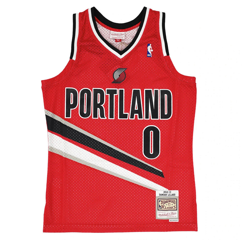 Mitchell And Ness Jerseys Damian Lillard Portland Trail Blazers Mitchell & Ness NBA Swingman Jersey 12-13 - Red