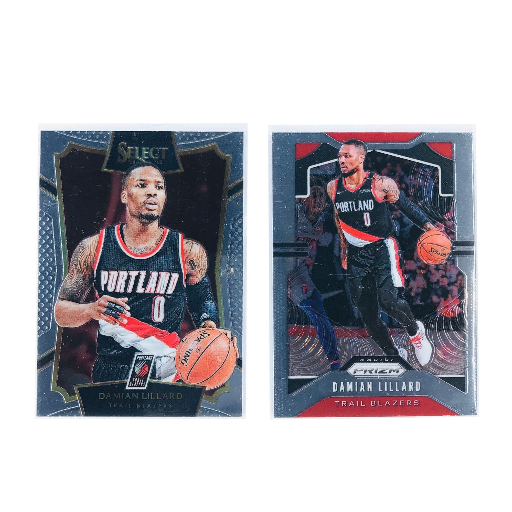 Panini Cards Damian Lillard Portland Trail Blazers Panini NBA Prizm/Select 2 Card Set