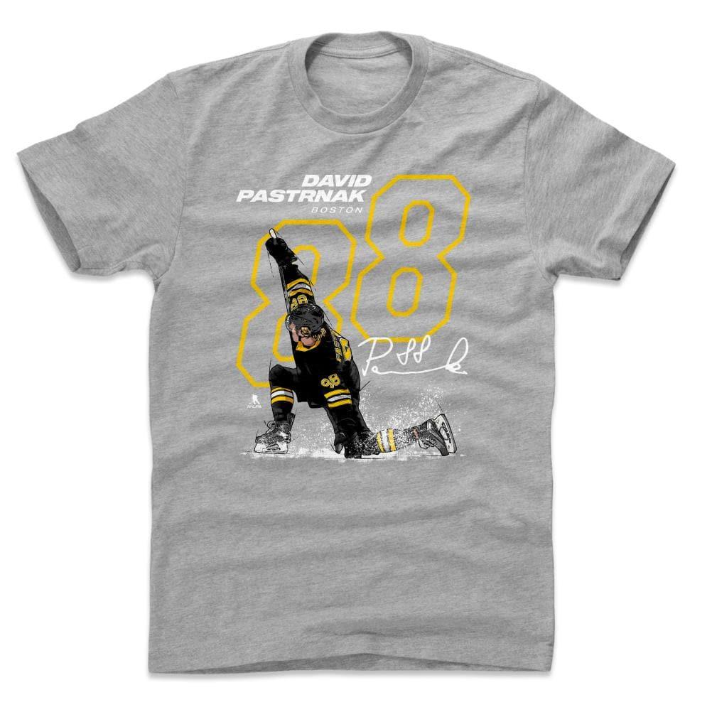 500 Level T-Shirts David Pastrnak Boston Bruins 500 Level NHL Outline T-Shirt - Gray