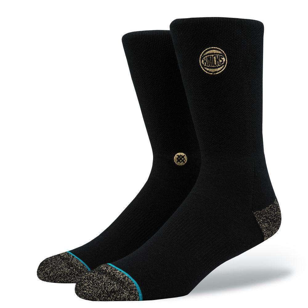 New York Knicks Stance NBA Gold Trophy Crew Socks - Black