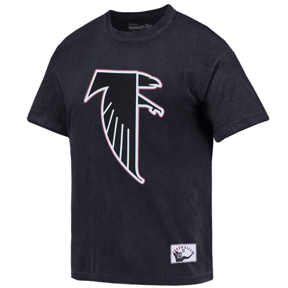 Mitchell And Ness T-Shirts Deion Sanders Atlanta Falcons Mitchell & Ness NFL Player Vintage Oversized T-Shirt - Black