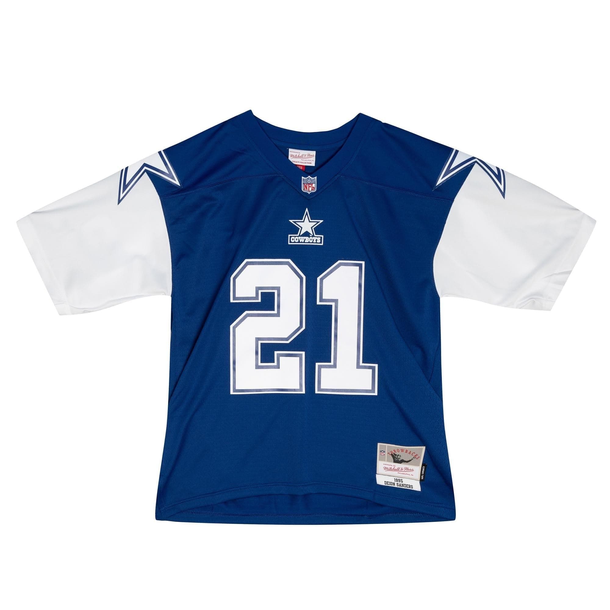 Mitchell And Ness Jerseys Deion Sanders Dallas Cowboys 95-96 Mitchell & Ness NFL Throwback Legacy Jersey - Royal