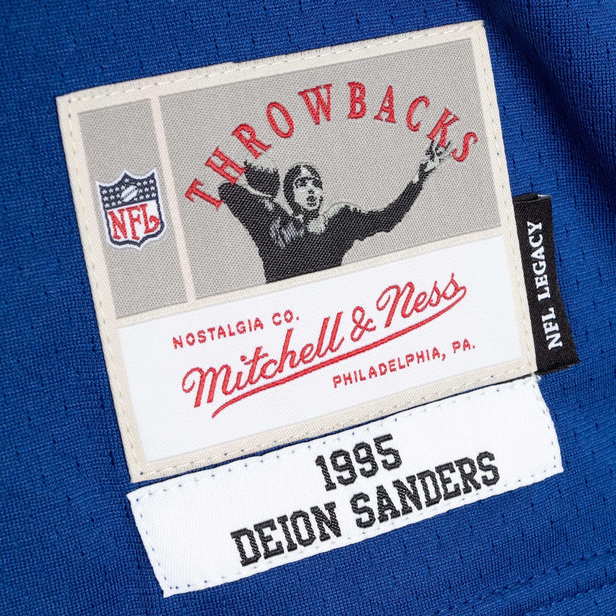 Mitchell And Ness Jerseys Deion Sanders Dallas Cowboys 95-96 Mitchell & Ness NFL Throwback Legacy Jersey - Royal