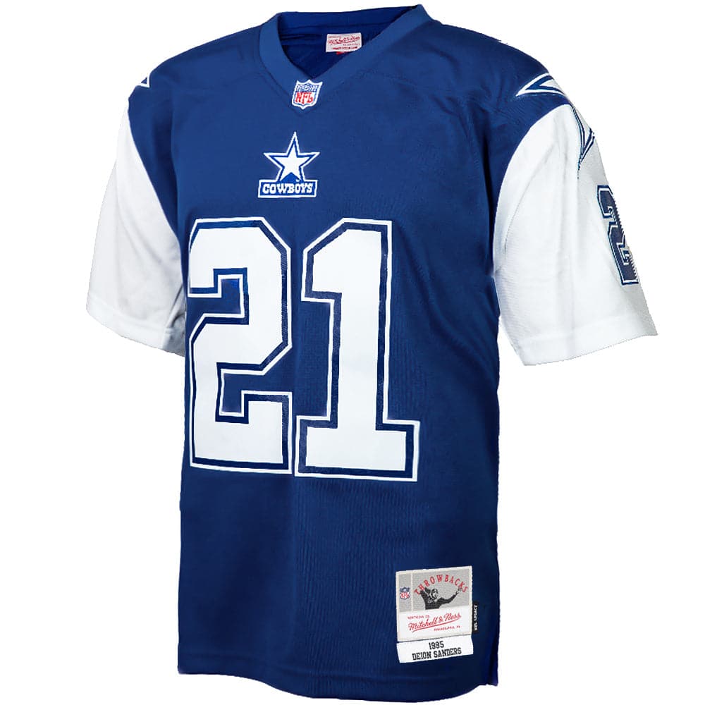 Mitchell And Ness Jerseys Deion Sanders Dallas Cowboys 95-96 Mitchell & Ness NFL Throwback Legacy Jersey - Royal