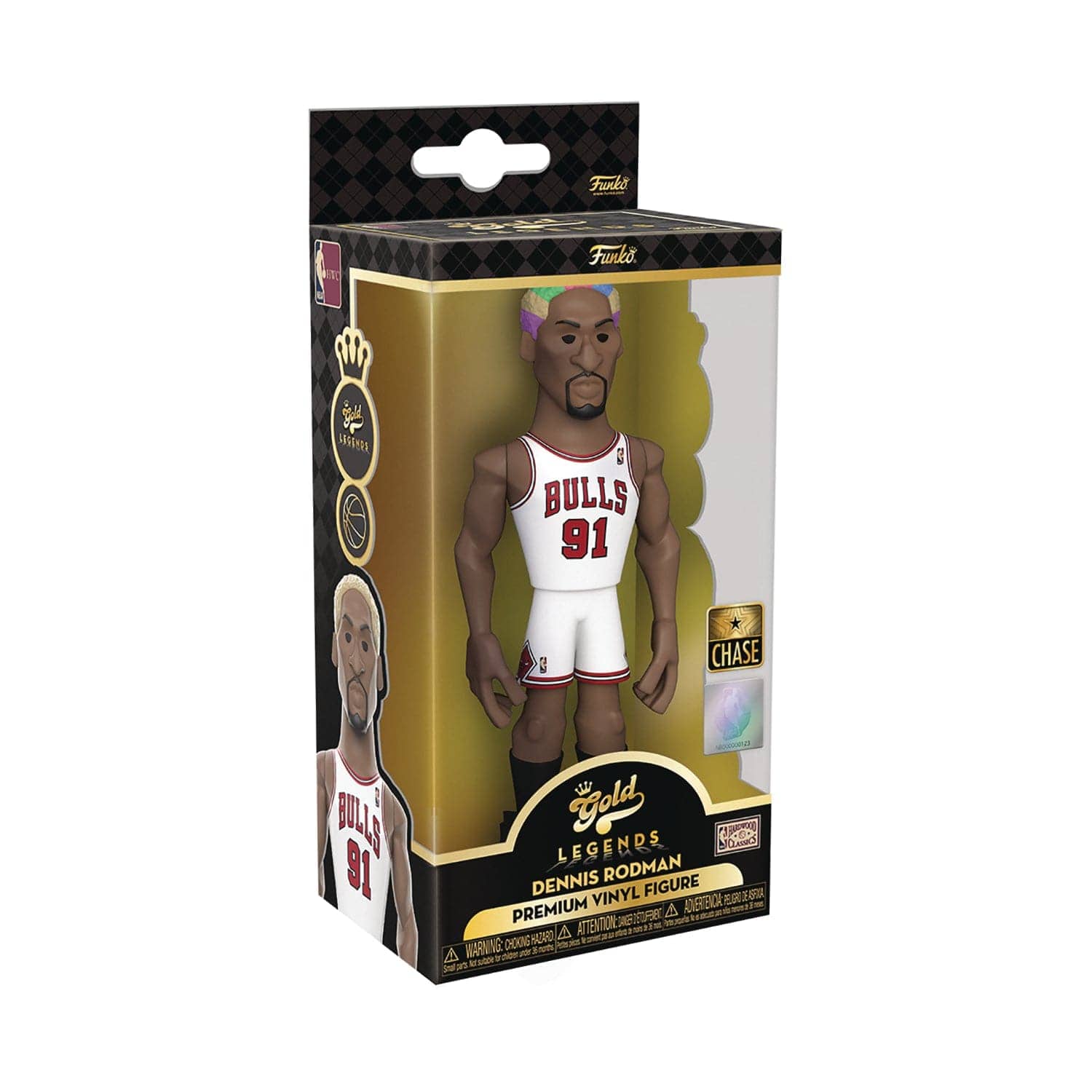 Funko Figures Dennis Rodman Chicago Bulls Funko NBA 5" Vinyl Gold Figure - White