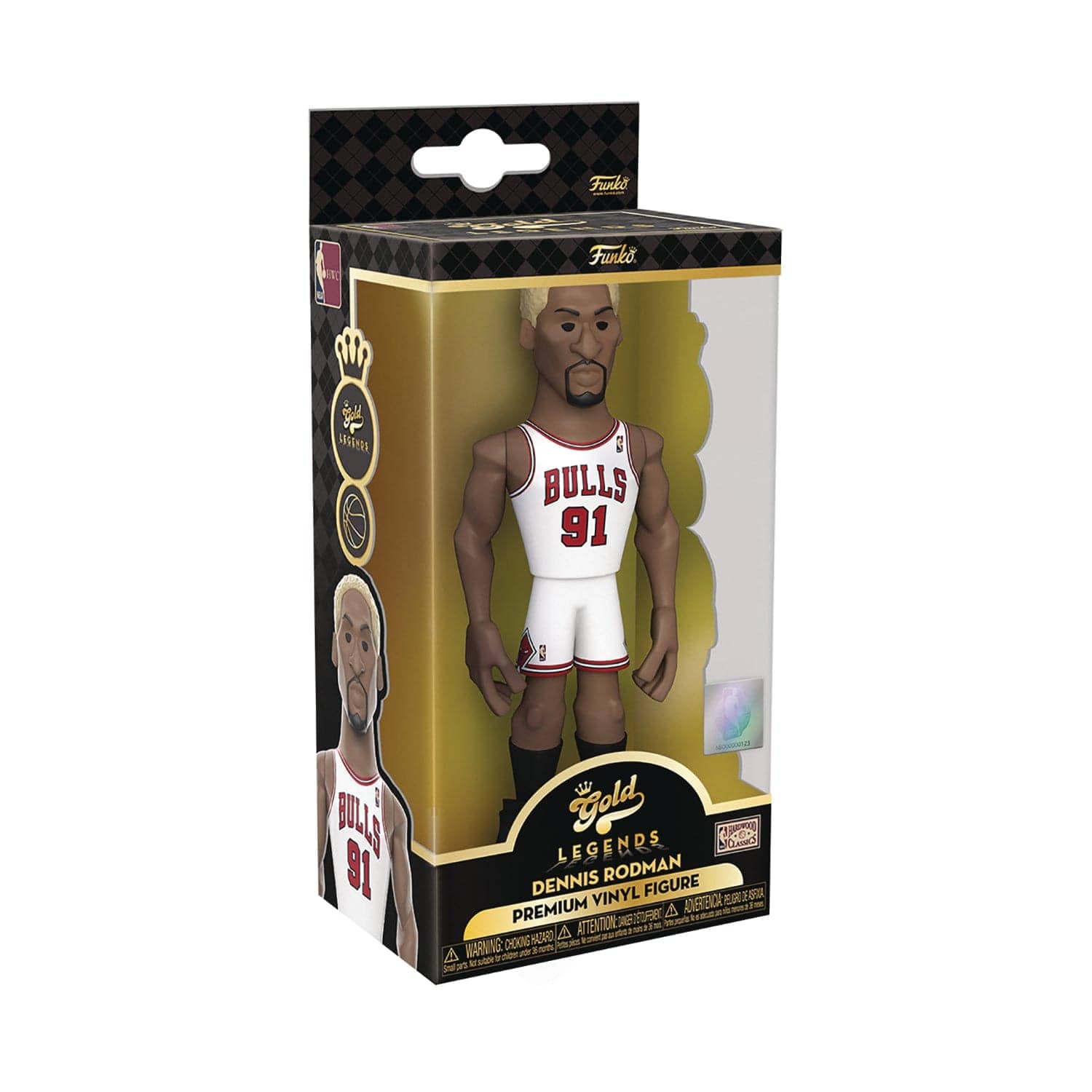 Funko Figures Dennis Rodman Chicago Bulls Funko NBA 5" Vinyl Gold Figure - White