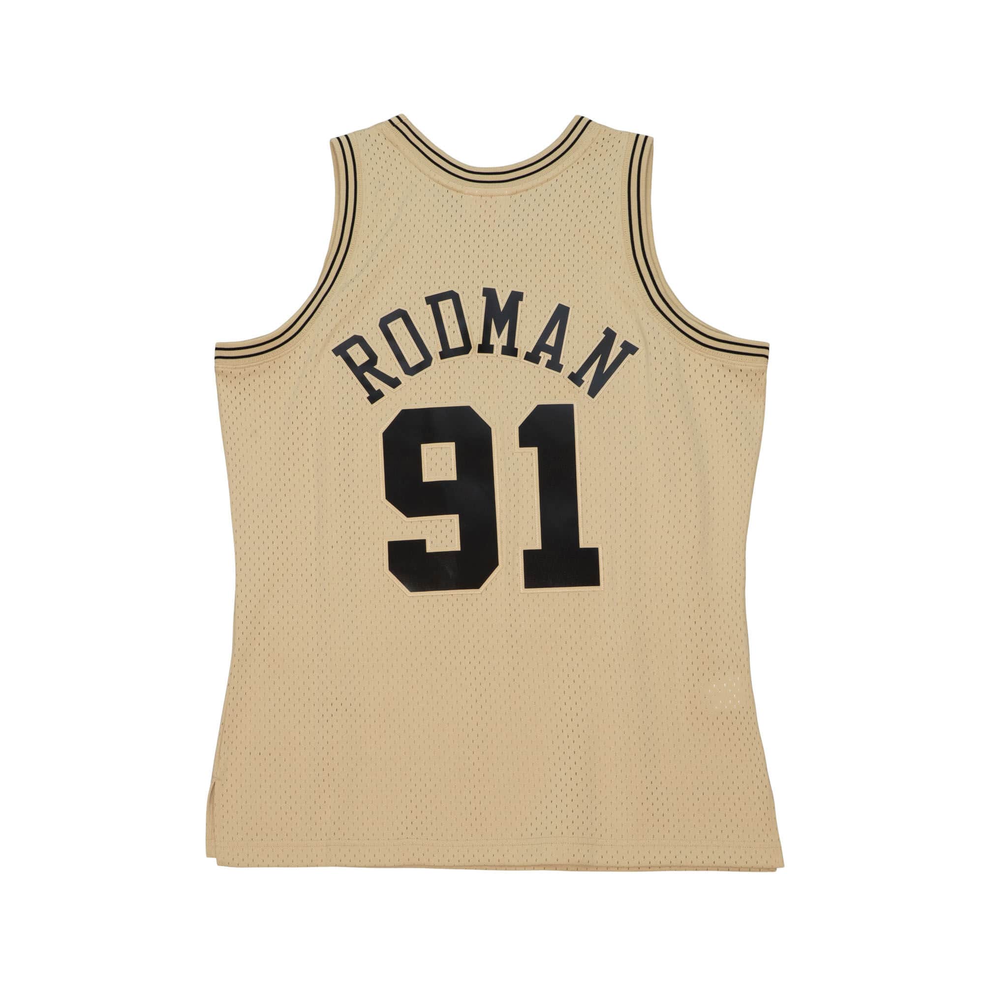 Mitchell And Ness Jerseys Dennis Rodman Chicago Bulls Mitchell & Ness NBA Fashion Swingman Jersey - Khaki