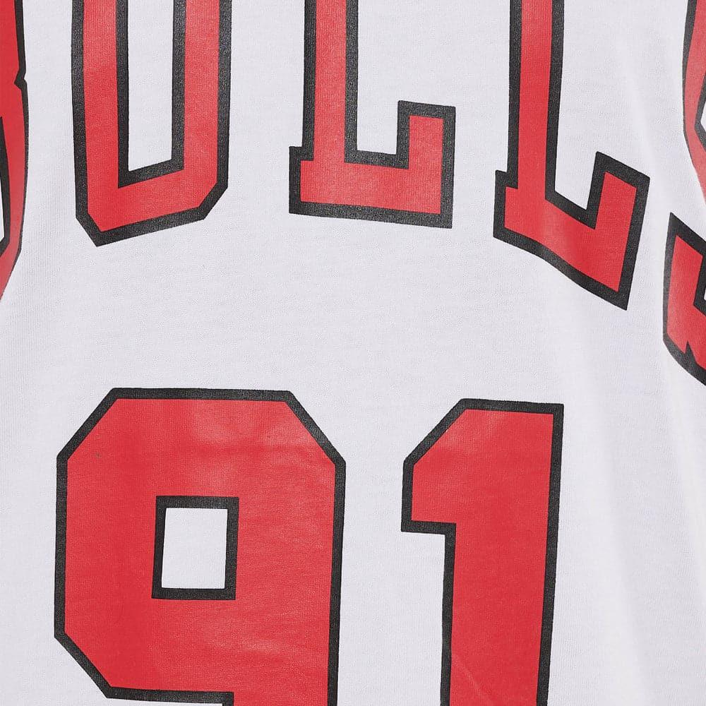 Mitchell And Ness T-Shirts Dennis Rodman Chicago Bulls Mitchell & Ness NBA Name & Number Vintage T-Shirt - White