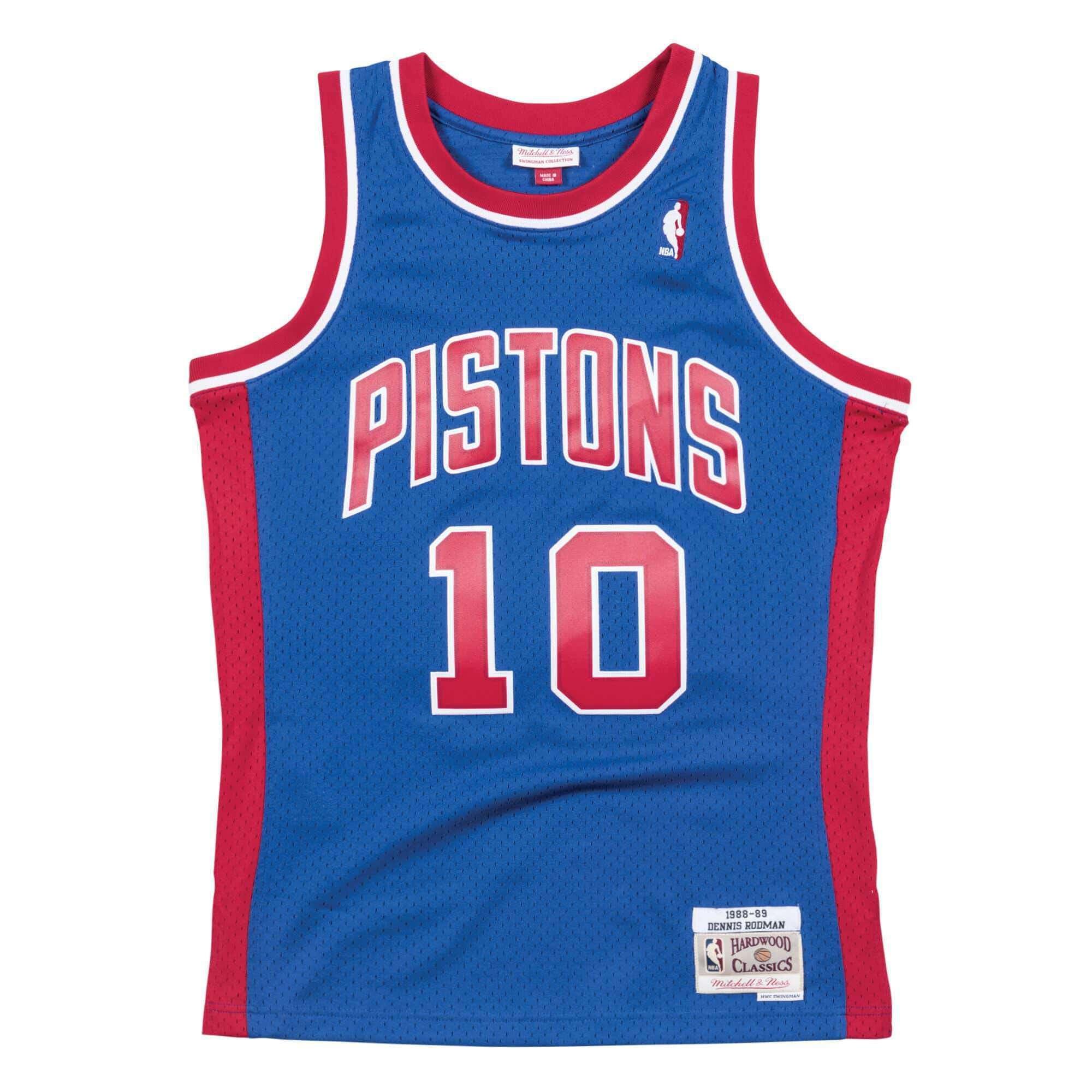Mitchell And Ness Jerseys Dennis Rodman Detroit Pistons Mitchell & Ness NBA 88-89 Swingman Jersey - Blue