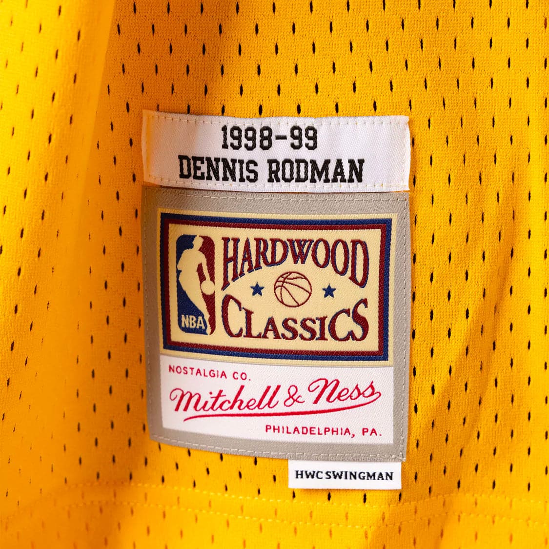 Mitchell And Ness Jerseys Dennis Rodman Los Angeles Lakers Mitchell & Ness NBA Swingman Jersey - Gold