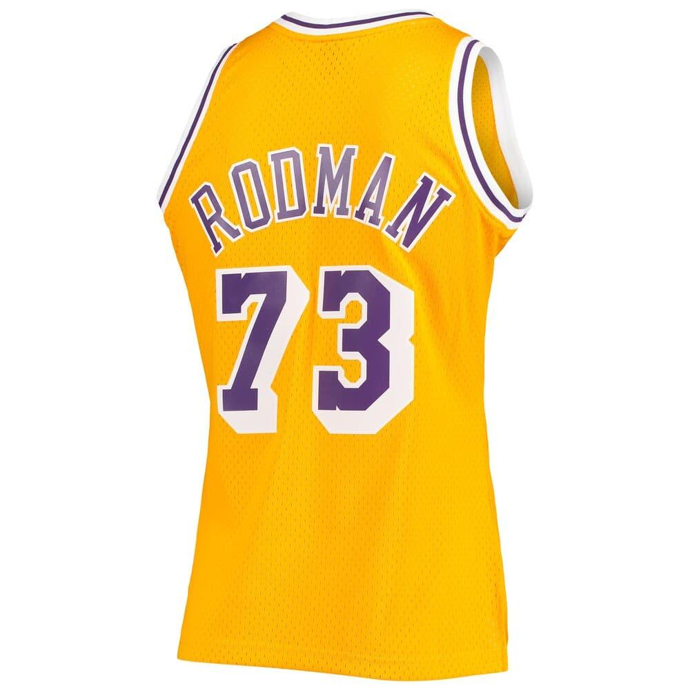 Mitchell And Ness Jerseys Dennis Rodman Los Angeles Lakers Mitchell & Ness NBA Swingman Jersey - Gold