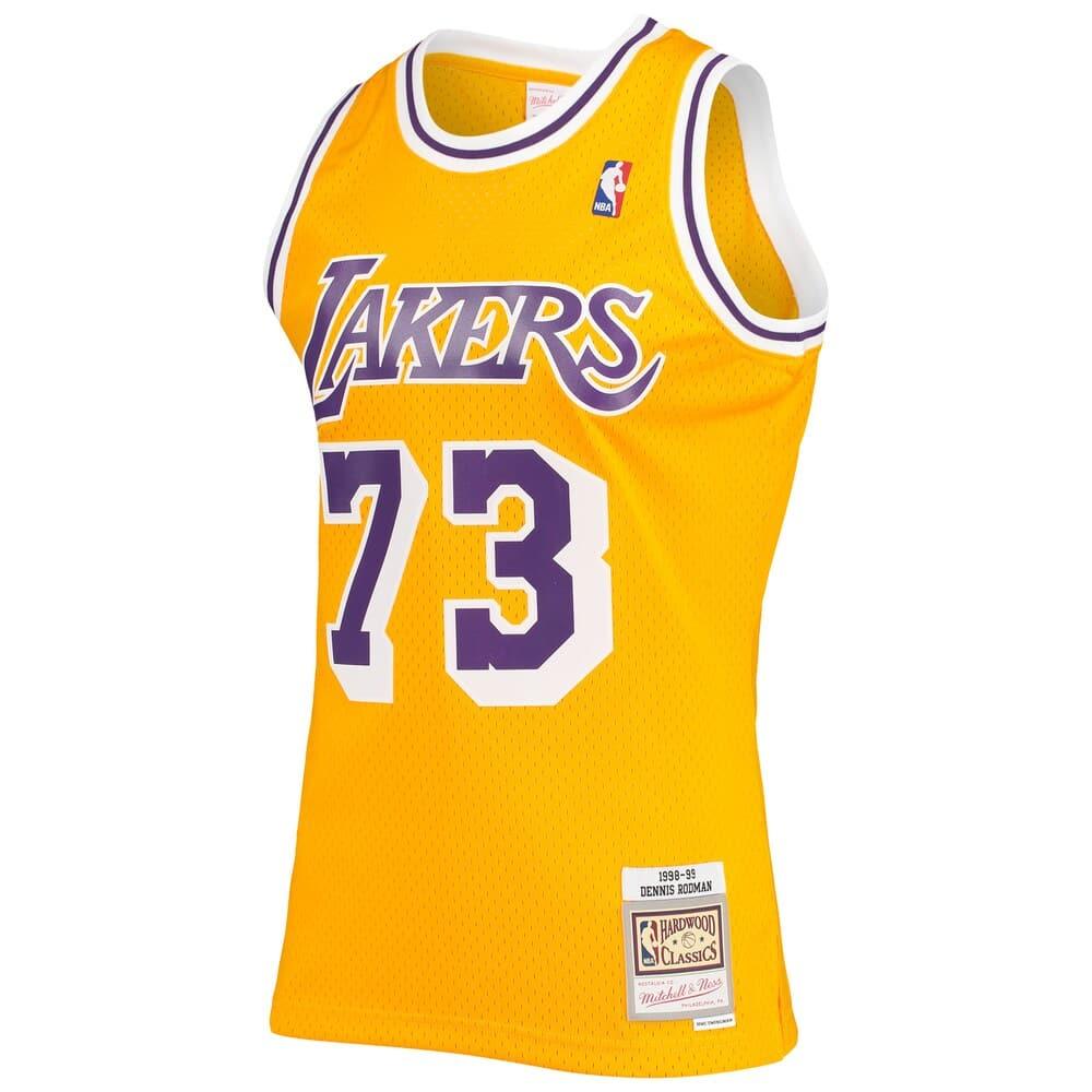 Mitchell And Ness Jerseys Dennis Rodman Los Angeles Lakers Mitchell & Ness NBA Swingman Jersey - Gold