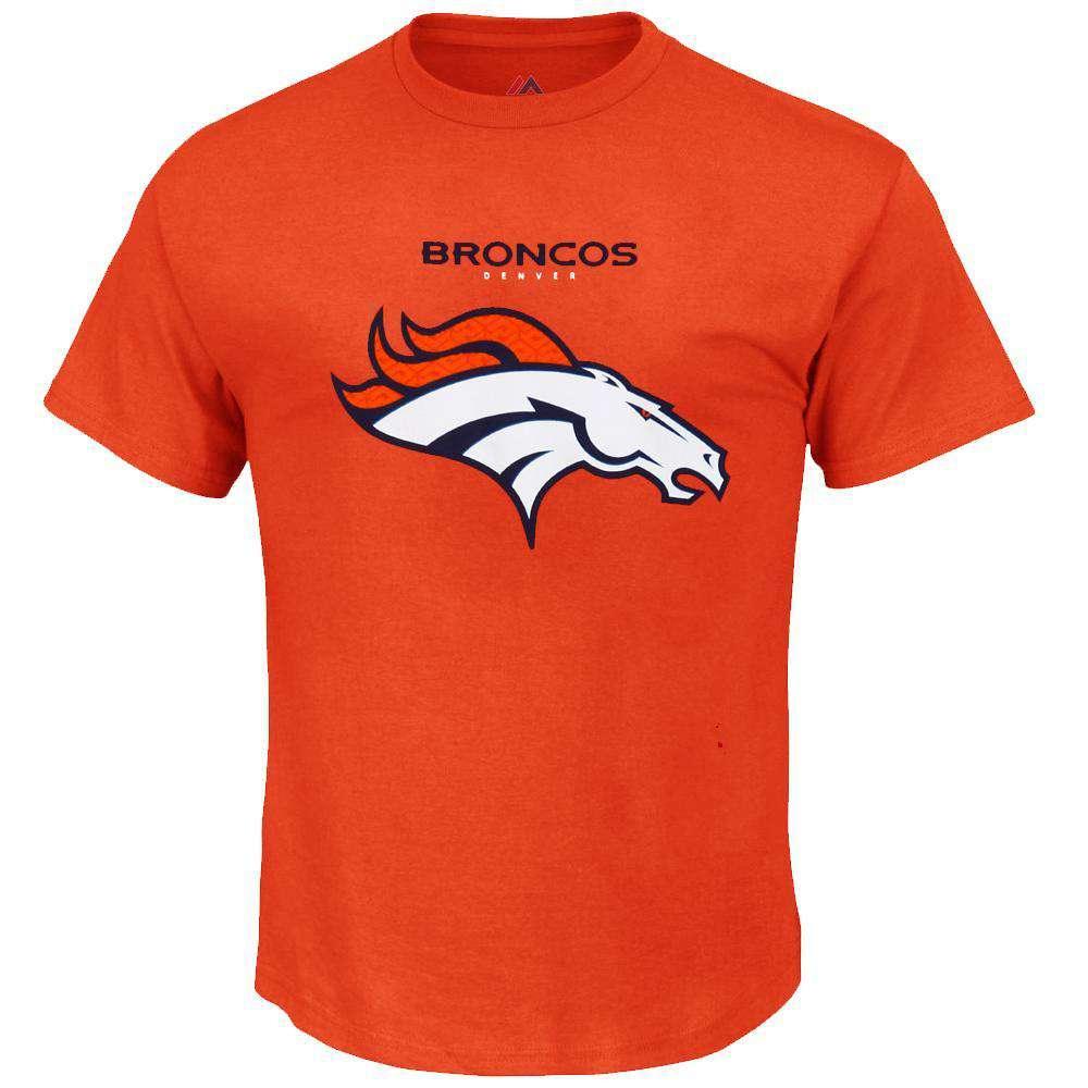 Majestic Athletic T-Shirts Denver Broncos Majestic NFL Critical Victory T-Shirt - Orange