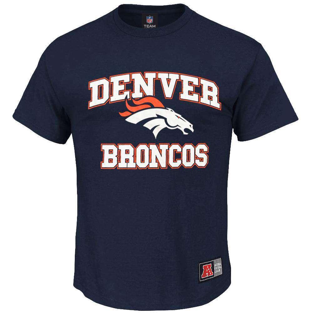 Majestic Athletic T-Shirts Denver Broncos Majestic NFL Despa T-Shirt - Navy