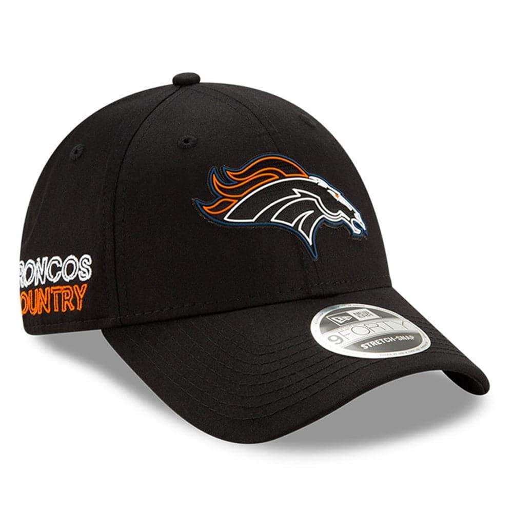 New Era Caps Denver Broncos New Era NFL 2020 Draft 9FORTY Stretch Snapback Curve Hat - Black