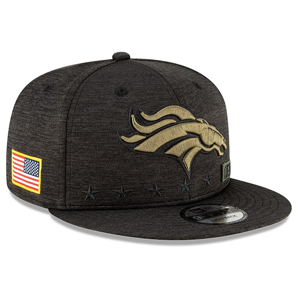 New Era Caps Denver Broncos New Era NFL 2020 Salute To Service 9FIFTY Snapback Hat - Black