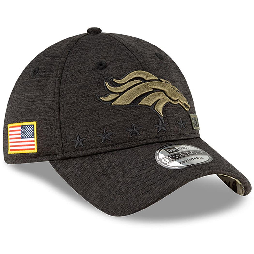 New Era Caps Denver Broncos New Era NFL 2020 Salute To Service 9TWENTY Curve Hat - Black