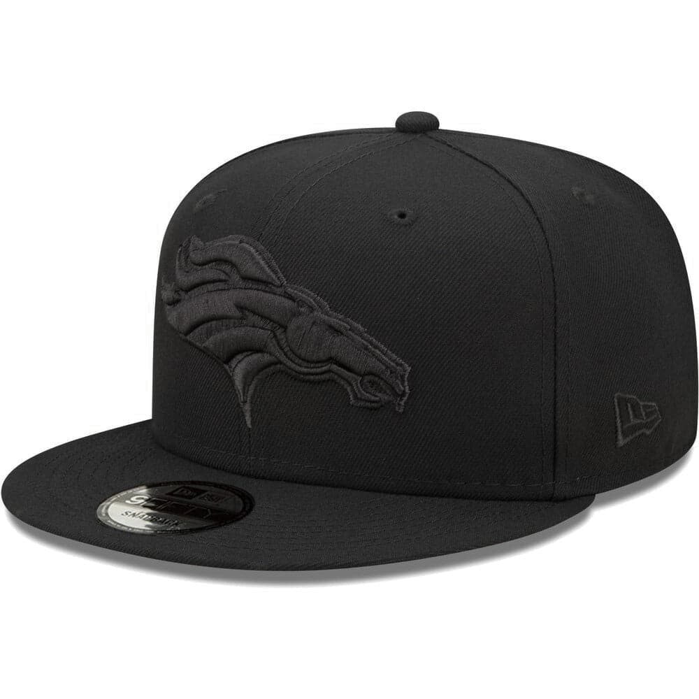 New Era Caps Denver Broncos New Era NFL Black On Black 9FIFTY Snapback Hat - Black