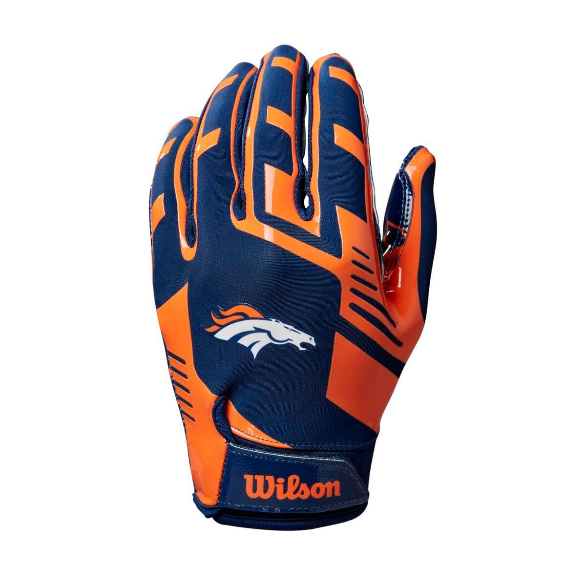 Wilson Sporting Goods Gloves Denver Broncos Wilson NFL Team Stretch Fit Receiver Gloves