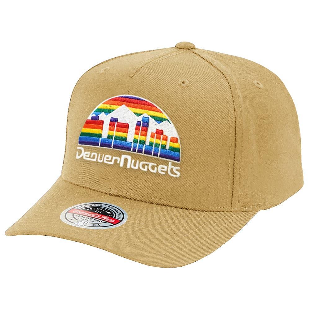 Mitchell And Ness Caps Denver Nuggets Mitchell & Ness NBA HWC Classic Red Snapback Hat - Camel