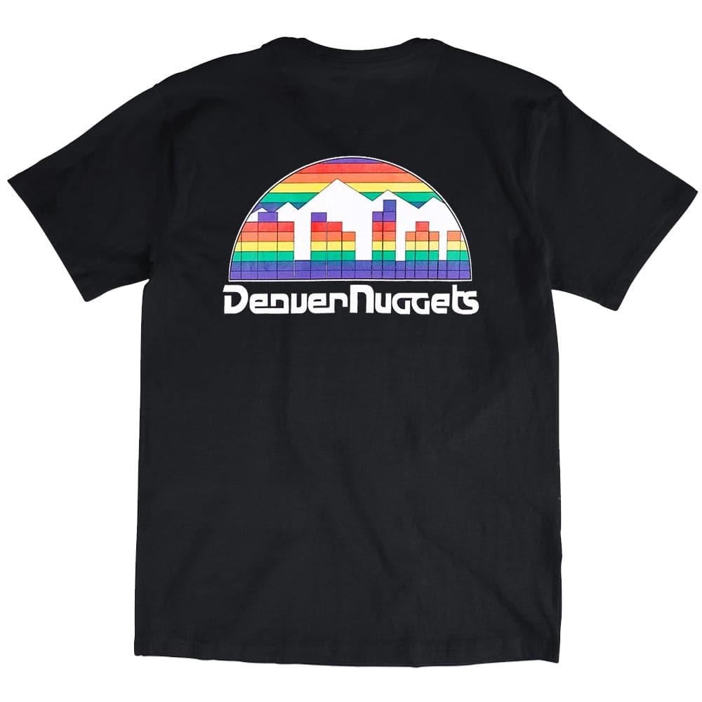 Mitchell And Ness T-Shirts Denver Nuggets Mitchell & Ness NBA HWC Retro Repeat T-Shirt - Black
