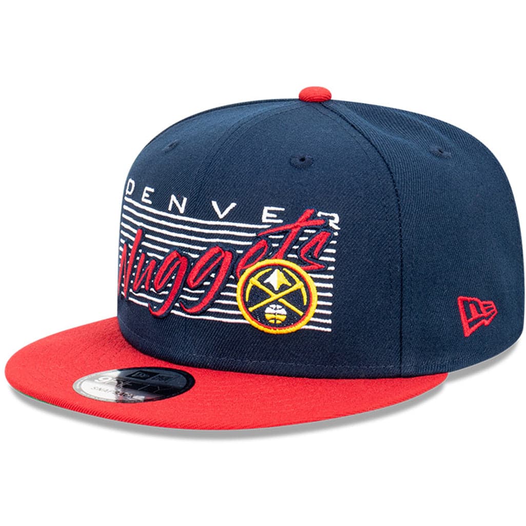 New Era Caps Denver Nuggets New Era NBA Retro Script 9FIFTY Snapback Hat - Navy