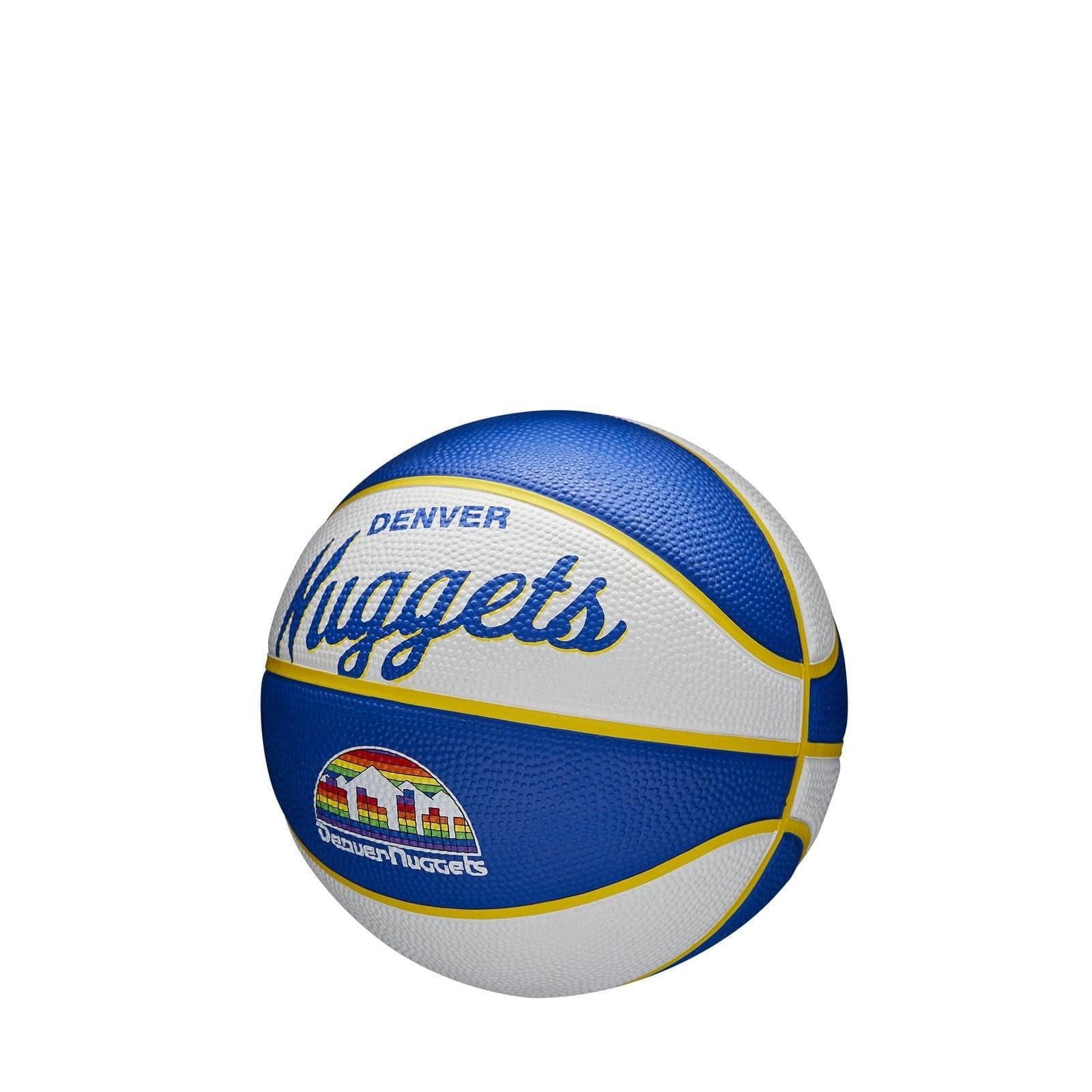 Wilson Sporting Goods Balls Denver Nuggets Wilson NBA Team Retro Mini Outdoor Basketball Ball
